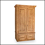 White Oak Wardrobe with Shelves - click for details